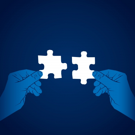 join puzzle piece concept vectorのイラスト素材