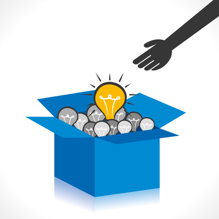 think out of the box concept oe new idea concept vectorのイラスト素材