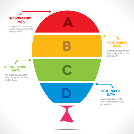 colorful balloon info-graphics design concept vectorのイラスト素材