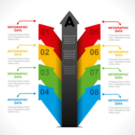 creative colorful arrow info-graphics design concept vectorのイラスト素材