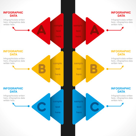 creative arrow info-graphics design concept vectorのイラスト素材