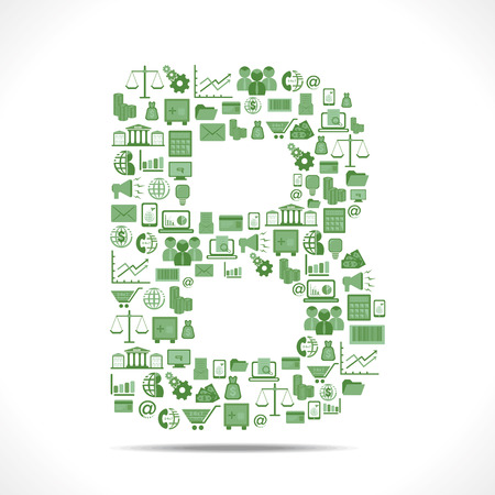 business B  design with business icon design concept vectorのイラスト素材