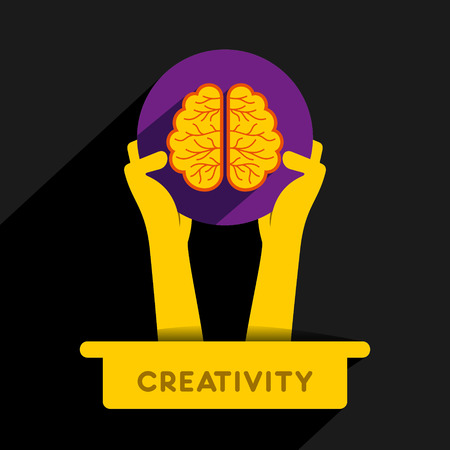 creative brain creativity icon design concept vectorのイラスト素材