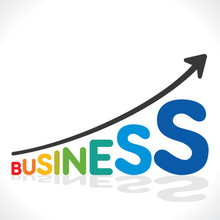 creative business graph is design with business word design concept のイラスト素材