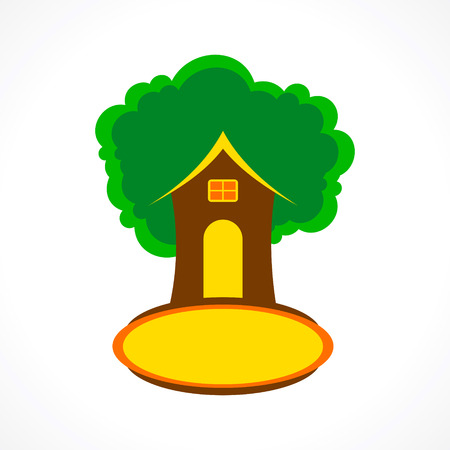creative tree house icon design conceptのイラスト素材