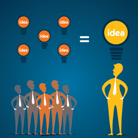 small idea make big idea with leader concept のイラスト素材