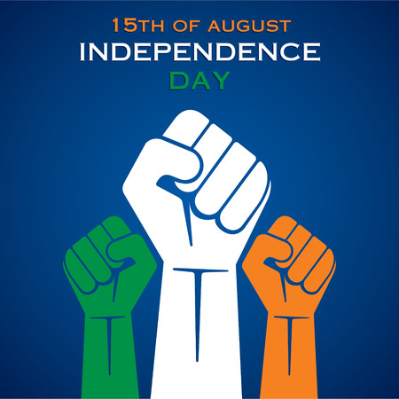 illustration of fist in Indian tricolor concept のイラスト素材