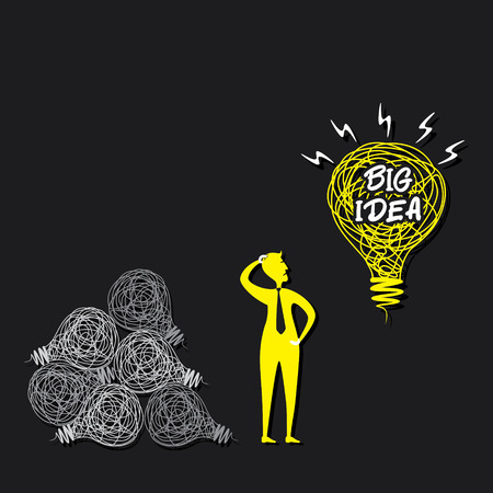 men think big idea concept vectorのイラスト素材