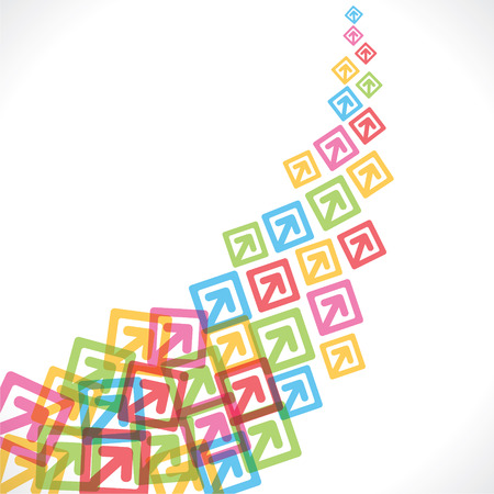 colorful arrow move up background vectorのイラスト素材