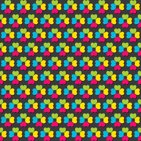 colorful flower pattern design のイラスト素材