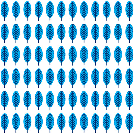 blue leaf pattern design vector
