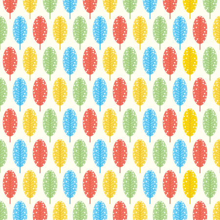 retro leaf pattern background vectorのイラスト素材