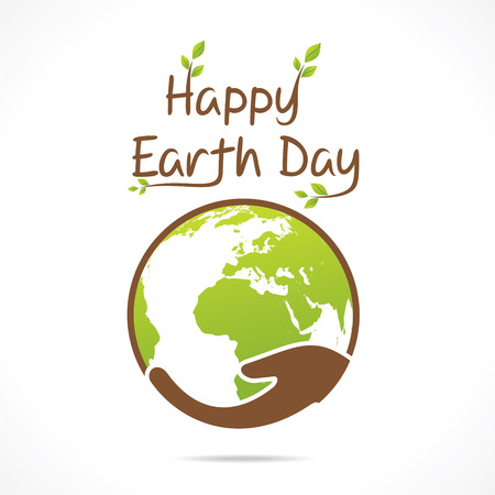 happy earth day greeting design vectorのイラスト素材