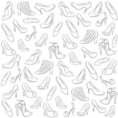 abstract footwear pattern background vectorのイラスト素材