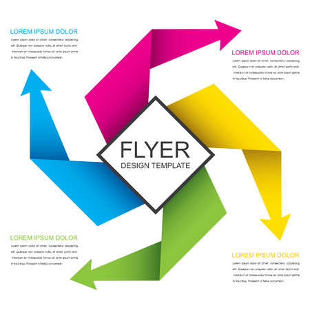 creative business info-graphics design by colorful rotate info-graphics design vectorのイラスト素材