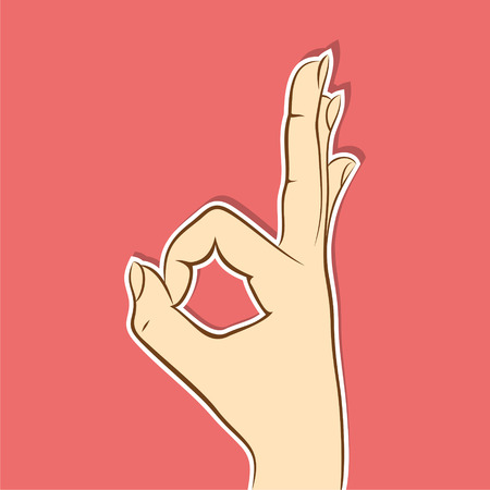 ok symbol design by finger conceptのイラスト素材