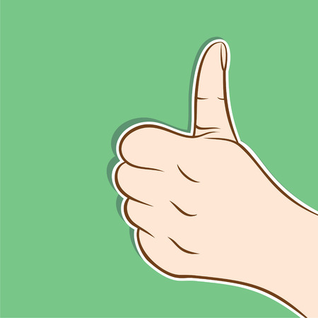 thumb up hand or good luck icon designのイラスト素材