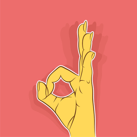 okay symbol design by finger conceptのイラスト素材
