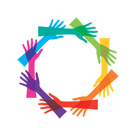 teamwork or unity concept design vector