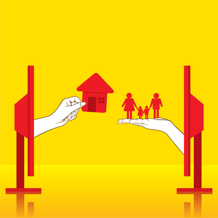 saving money invest to buy new home concept design vectorのイラスト素材