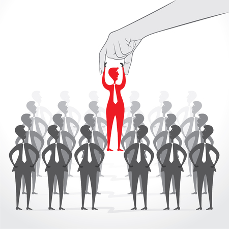 men hired for job concept design vectorのイラスト素材