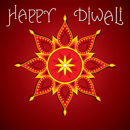 happy diwali greeting design vectorのイラスト素材