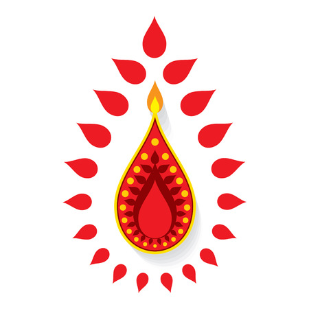 creative happy diwali greeting design vectorのイラスト素材