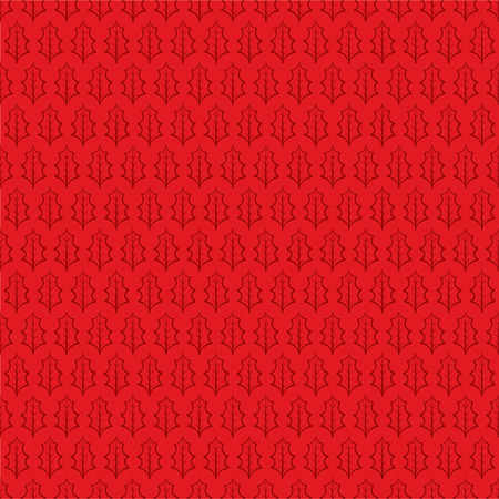 Winter leaf seamless pattern red background vectorのイラスト素材