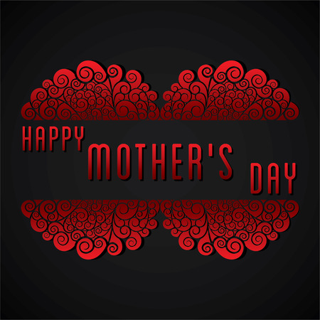 creative happy mother's day greeting card design vectorのイラスト素材