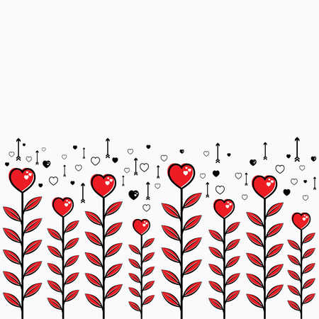 creative valentines plant designのイラスト素材