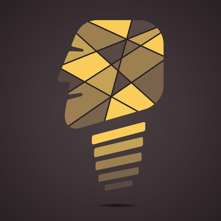 creative bulb face vectorのイラスト素材