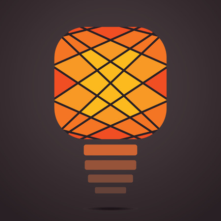 creative yellow bulb vector backgroundのイラスト素材