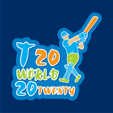 t20 cricket world poster design vectorのイラスト素材