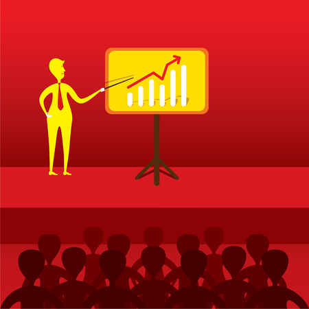 business training, or seminar for business project concept designのイラスト素材