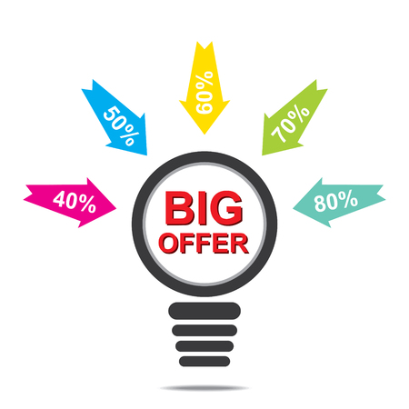 big offer discount banner design vectorのイラスト素材
