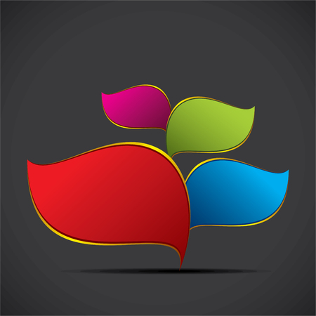 creative colorful blank leaf use for info-graphics design vectorのイラスト素材