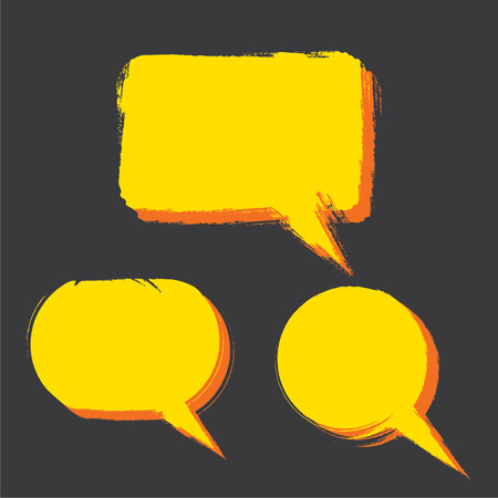 different shape message bubble design vectorのイラスト素材