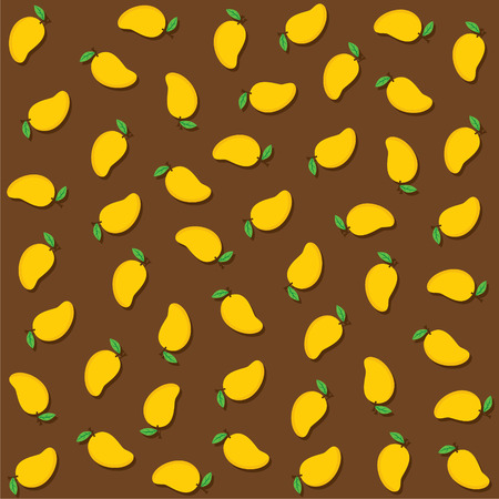 fresh mango fruit pattern background design vectorのイラスト素材