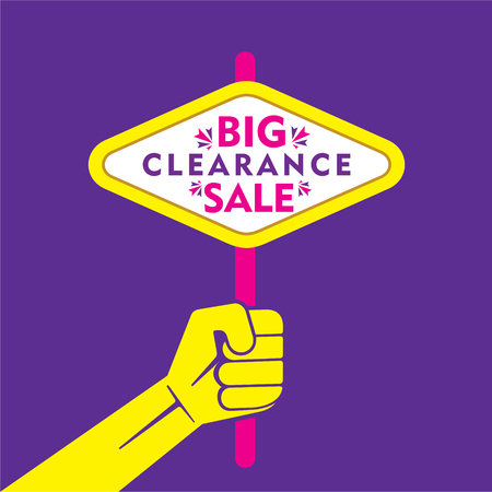 big clearance sale banner or poster design vectorのイラスト素材