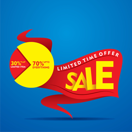 limited time offer sale on everything banner  design vectorのイラスト素材
