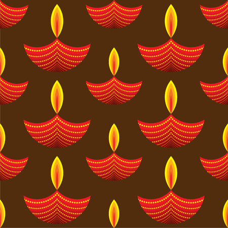 creative red diwali diya pattern background vectorのイラスト素材
