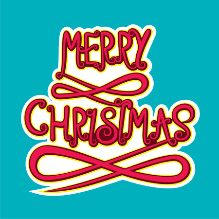 abstract merry christmas typography poster design vectorのイラスト素材