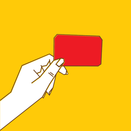 Businesswomen hold blank business card, write your message concept designのイラスト素材