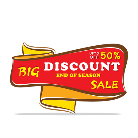 big discount end of season sale banner designのイラスト素材