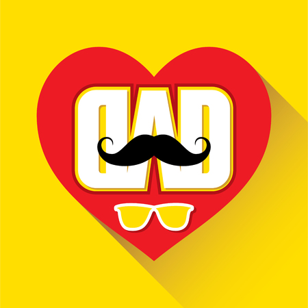 happy fathers day, creative i love dad poster designのイラスト素材