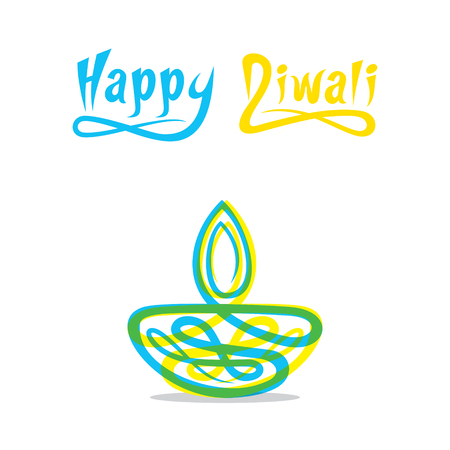Creative diwali greeting design, abstract shape diyaのイラスト素材