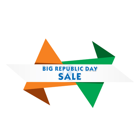 Big Indian republic day sale banner design illustration.のイラスト素材