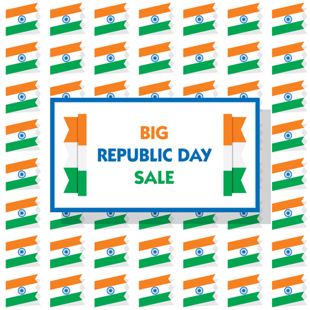 Big Indian republic day sale banner design illustration.のイラスト素材