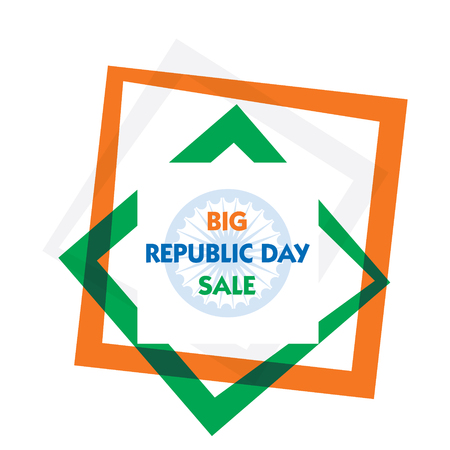 Big Indian republic day sale banner design illustration.のイラスト素材