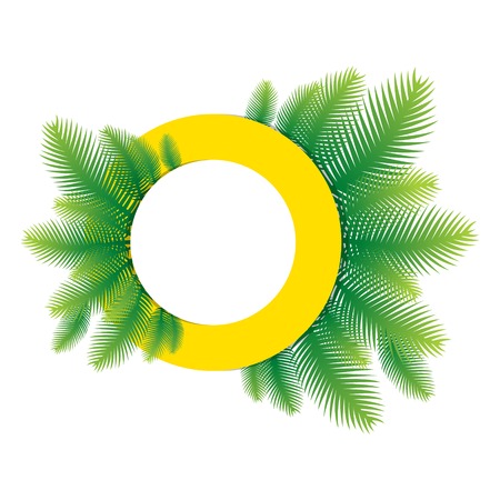 creative palm tree leaf background, poster designのイラスト素材